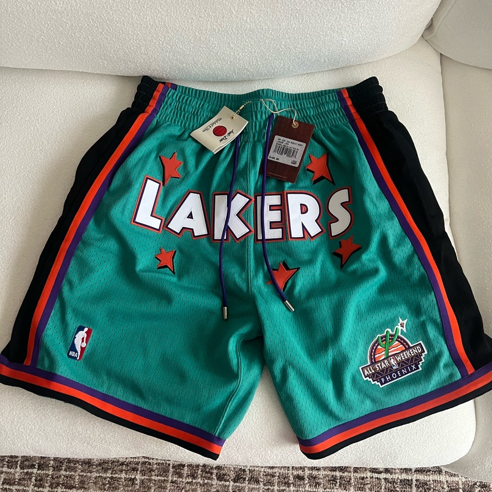 JUST DON ROOKIE SHORTS LA LAKERS ALL STAR 1995-96 Size L